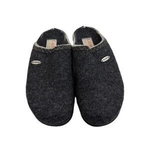 Giesswein Merino Wool Clogs Slippers Shoes Womens Size 7 Gray Slip On Rubber